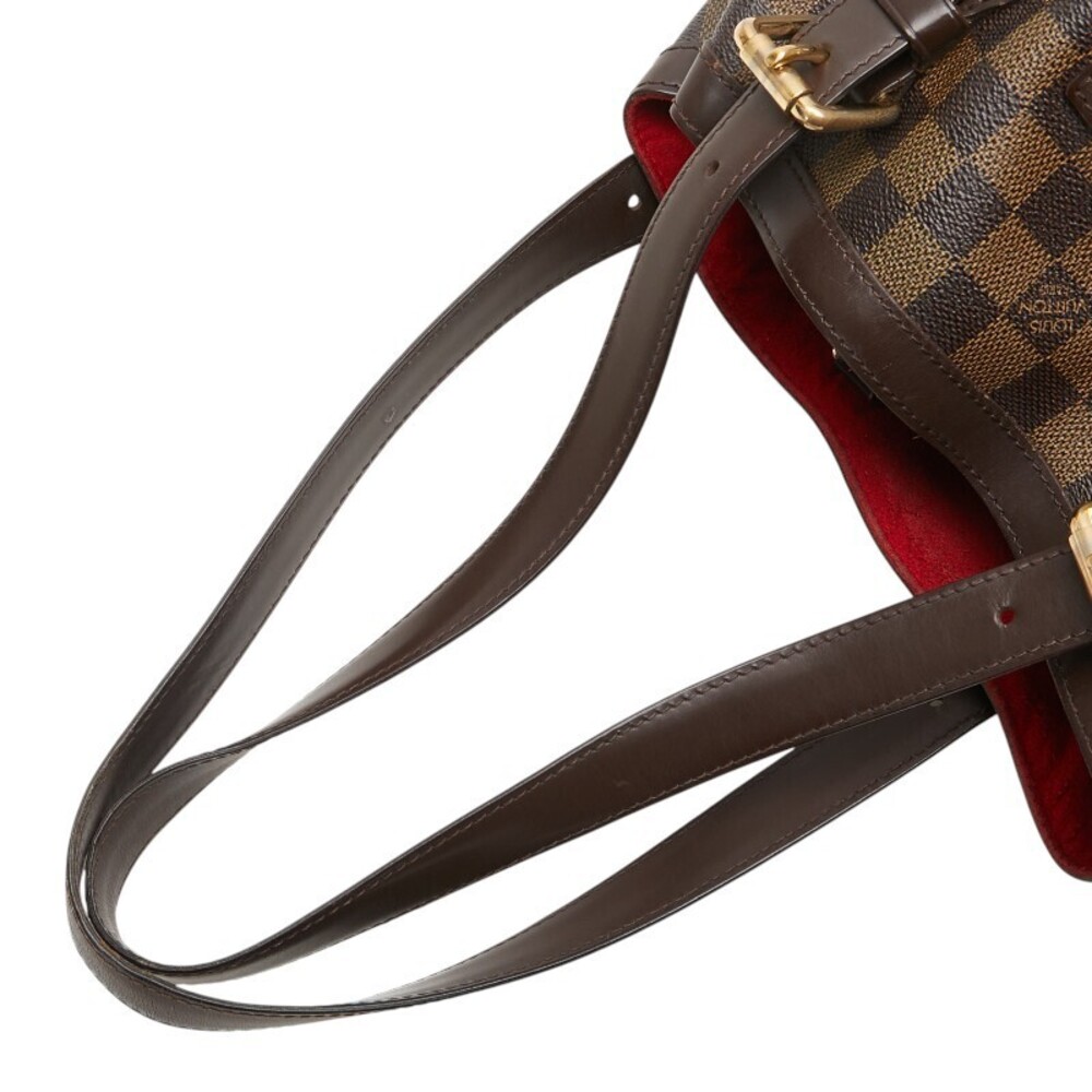 Louis Vuitton Damier Hampstead Handbag Tote Bag Brown Leather - Picture 4 of 9